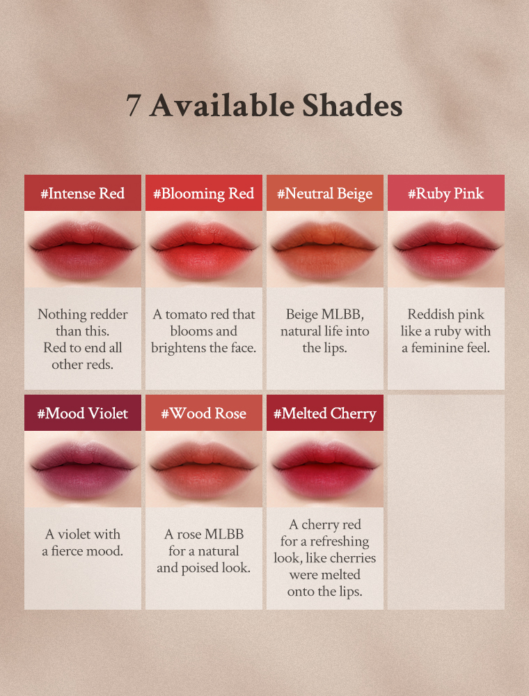 VILLAGE 11 FACTORY Velvet Fit Lip Tint - #1 - Intense Red