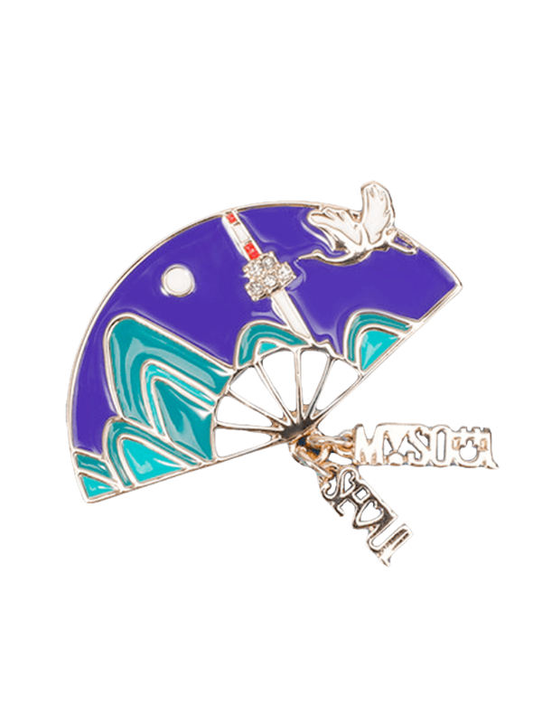 KIMSMI Seoul Tower Fan Magnetic Blue