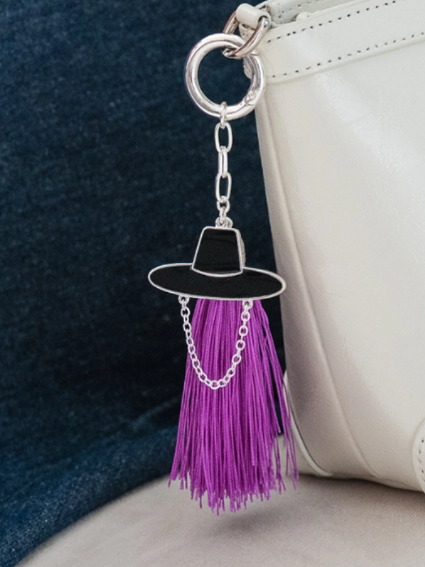 KIMSMI Gat Tassel Charm Keyring (Purple)
