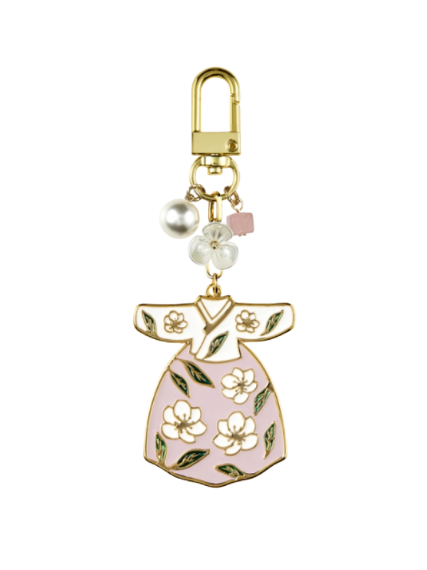 KIMSMI Hanbok Keychain Pink (Camellia / Plum blossom)