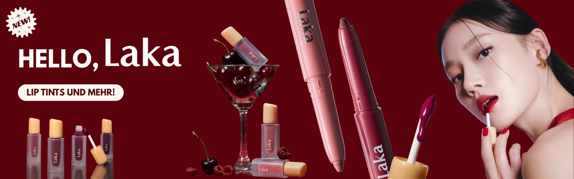 Hello Laka Banner - Lip Tint Neuheiten von Laka