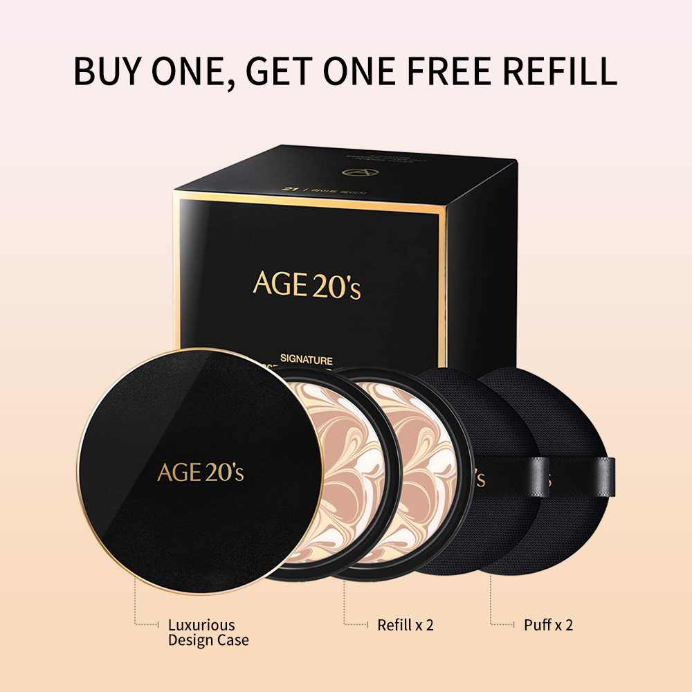 AGE20s Signature Essence Cover Pact Intense Cover plus Refill - #23 - Medium Beige