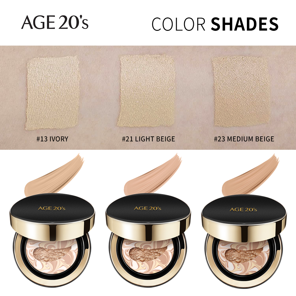 AGE20s Signature Essence Cover Pact Intense Cover plus Refill - #23 - Medium Beige