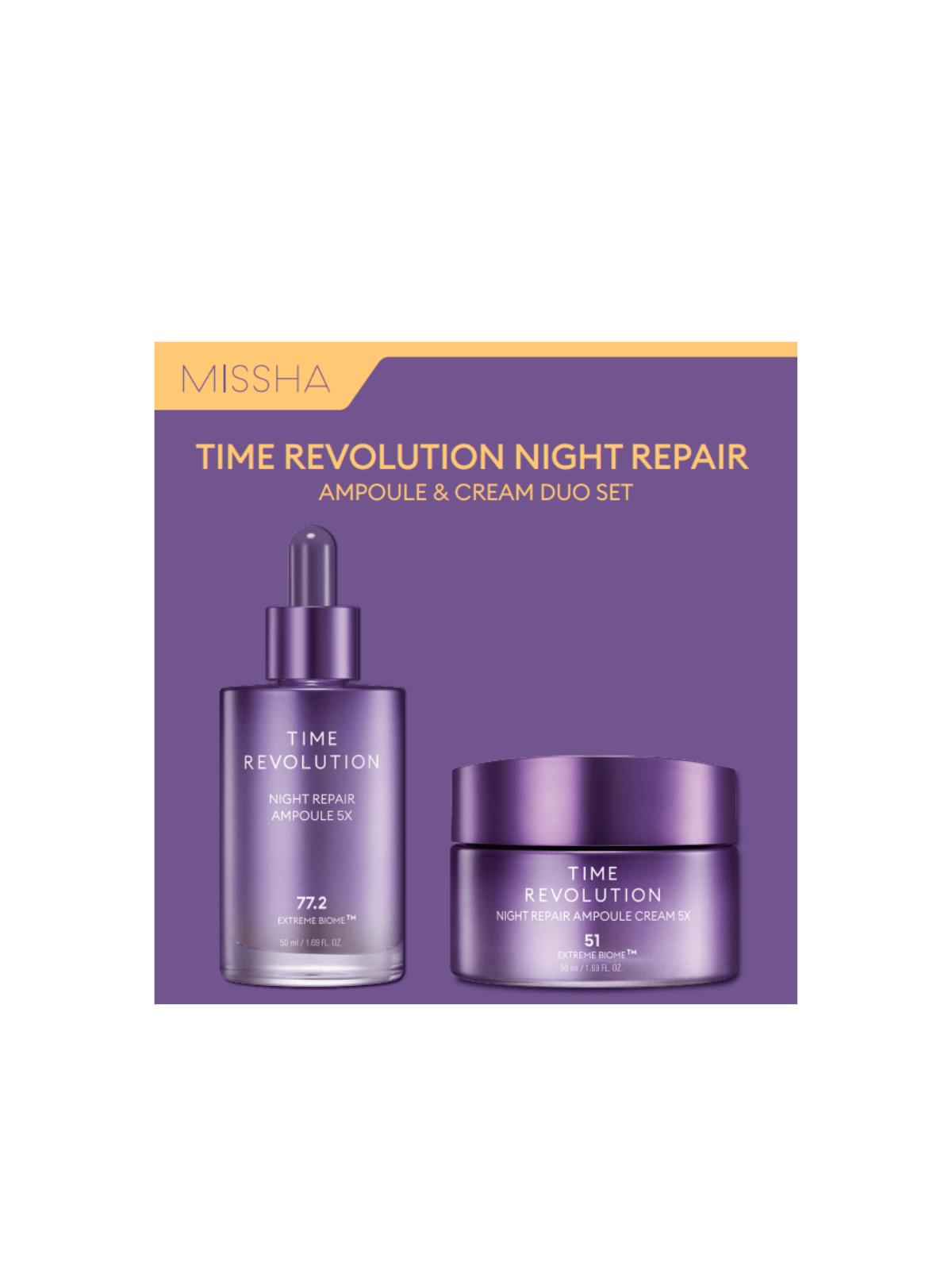 MISSHA Time Revolution Night Repair Duo Set - Ampoule & Cream
