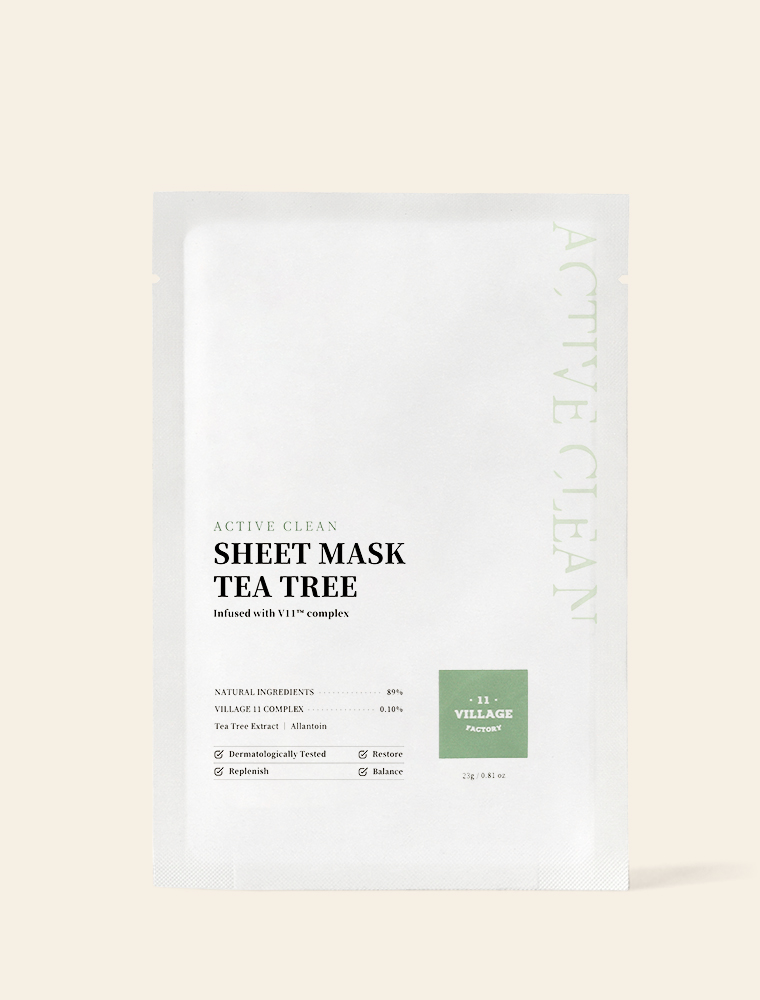 VILLAGE 11 FACTORY Active Clean Sheet Mask Tea Tree