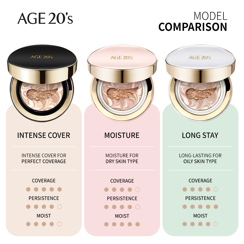 AGE20s Signature Essence Cover Pact Intense Cover plus Refill - #23 - Medium Beige
